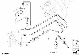 BRAKE PIPE, FRONT diagram for BMW 5 Series E60 LCI 530i
