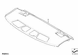 Ind. tylna półka Alcantara diagram for BMW 7 Series E65 745i