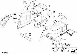 LATERAL TRUNK FLOOR TRIM PANEL diagram for BMW 3 Series E46 M3