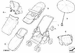 MINI Buggy chrom-marine z wyposażeniem diagram for BMW MINI R50 Cooper