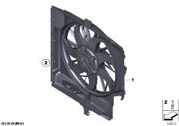 Velaietto del ventilatore/ventola diagram for BMW Rolls-Royce Phantom RR1 Phantom