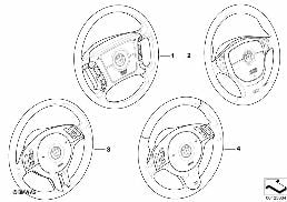 Kit de montage volant multi-fonctions diagram for BMW 5 Series E39 525td