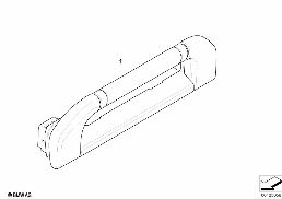 Ind. uchwyt dachowy, drewno diagram for BMW 7 Series E65 745i
