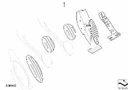 Kpl. nakł. na pedały ze stali nierdz. diagram for BMW MINI R50 Cooper