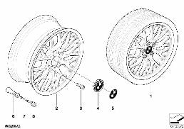 BMW COMPOSITE WHEEL, CROSS SPOKE 78 diagram for BMW Z4 E85 2.5si