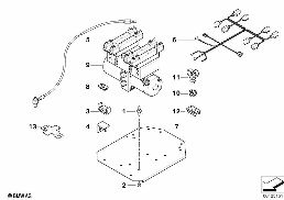 Детали гидропривода стеклоподъемника diagram for BMW 7 Series E38 750iLS