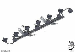 Fascio di cavi valvola d'iniezione diagram for BMW Rolls-Royce Phantom RR1 Phantom