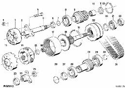 分动器 diagram for BMW 3 Series E30 325ix