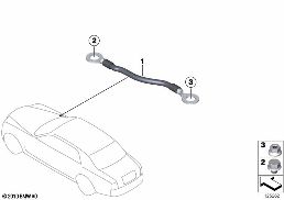 Kostřicí pásek pro přední kapotu diagram for BMW Rolls-Royce Phantom RR1 Phantom
