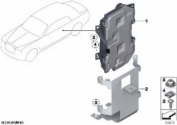 Montáž MMI zadní prostor diagram for BMW Rolls-Royce Phantom RR1 Phantom