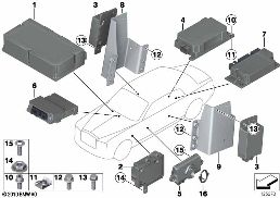Elektrické díly Airbag diagram for BMW Rolls-Royce Phantom RR1 Phantom