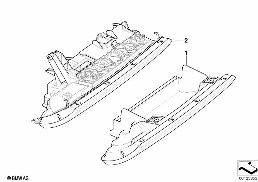 Ind. schowek na rękawiczki, skóra diagram for BMW 7 Series E65 745i
