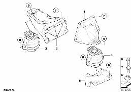 エンジン マウント diagram for BMW 5 Series E60 530i