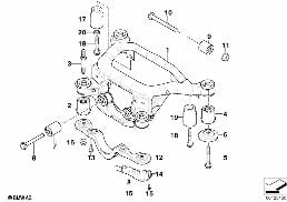 REAR AXLE CARRIER diagram for BMW 3 Series E46 318i