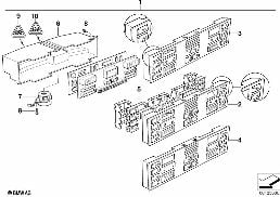 Commande de climatiseur automatique diagram for BMW 7 Series E38 735iL