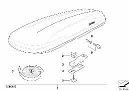 ROOF BOX diagram for BMW 3 Series E30 320i