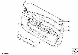 Ind. tapic. drzwi pełna skóra, przód diagram for BMW 7 Series E65 745i