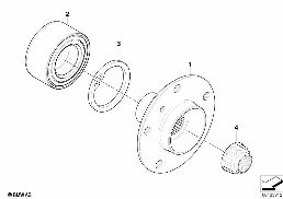 Półoś tylnego mostu/łożyskowanie koła diagram for BMW 7 Series F03 760LiS