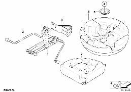 CAR TOOL/LIFTING JACK diagram for BMW 5 Series E60 525d