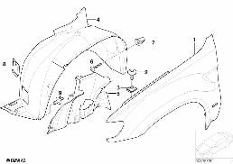 Seitenwand vorn diagram for BMW X5 E53 4.6is