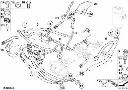 POWER STEERING/OIL PIPE/DYNAMIC DRIVE diagram for BMW 7 Series E65 760i