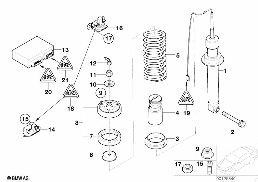 Amor.kovanı, Arka-EDC/Kont.ünit./Sezici diagram for BMW 7 Series E67 745LiS
