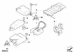 Pièces électriques d'airbag diagram for BMW 5 Series E39 525td