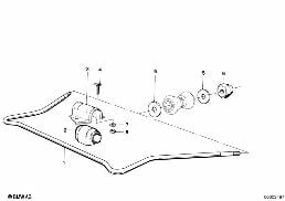STABILIZER, FRONT diagram for BMW 3 Series E21 323i