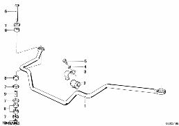 STABILIZER, FRONT diagram for BMW 5 Series E12 525