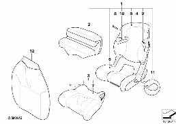 BMW JUNIOR SEAT I-II / JUNIOR SEAT III diagram for BMW 5 Series E28 520i