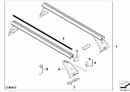 Galerie de toit diagram for BMW 5 Series E39 525td