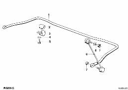 STABILIZER, FRONT diagram for BMW 5 Series E28 535i