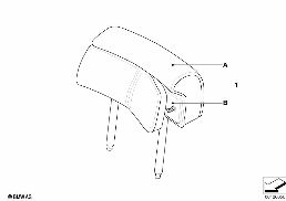 Ind. zagłówek fotela komf., tył diagram for BMW 7 Series E65 745i