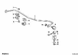 STABILIZER, FRONT diagram for BMW 3 Series E30 318i