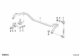 STABILIZER, FRONT diagram for BMW 3 Series E30 325ix