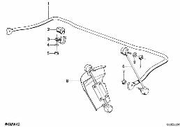 Stabilisator vorn diagram for BMW 7 Series E32 750iL