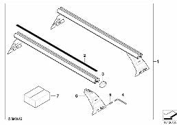 NEW ROOF BAR diagram for BMW 3 Series E36 318is