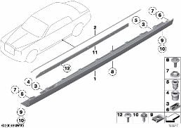 Lišta práh dveří / podběh kola diagram for BMW Rolls-Royce Phantom RR1 Phantom