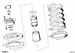 COIL SPRING diagram for BMW 5 Series E12 525