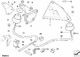 ENGINE SUSPENSION diagram for BMW 3 Series E46 330d