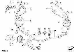 Sospensione del motore diagram for BMW 3 Series E46 330xd