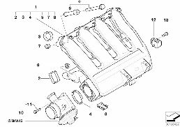 INTAKE MANIFOLD AGR WITHOUT FLAP CONTROL diagram for BMW 1 Series E87 118d