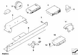 コントロール ユニット、サイレン、アンプ diagram for BMW 7 Series E67 745LiS
