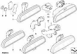 INTERIOR MIRROR diagram for BMW X5 E53 4.4i