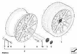 BMW LM Rad M Kreuzspeiche 163 diagram for BMW 3 Series E46 M3