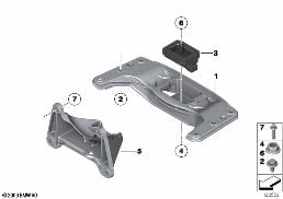 GEARBOX SUSPENSION diagram for BMW 5 Series E60 535d