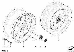 Jante LL BMW versão elipsóide 109 diagram for BMW X3 E83 2.0i
