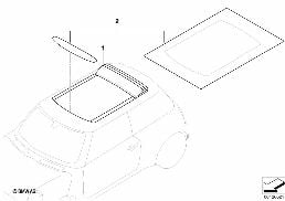 Doposażenie - dach składany elektryczny diagram for BMW MINI R50 Cooper