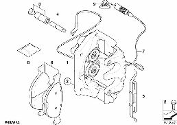 Ön tek.freni-Fren balat.-Algılayıcı diagram for BMW 7 Series E67 745LiS