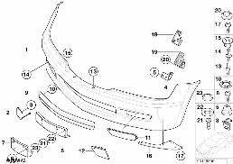TRIM COVER, FRONT diagram for BMW Z3 E36 1.9